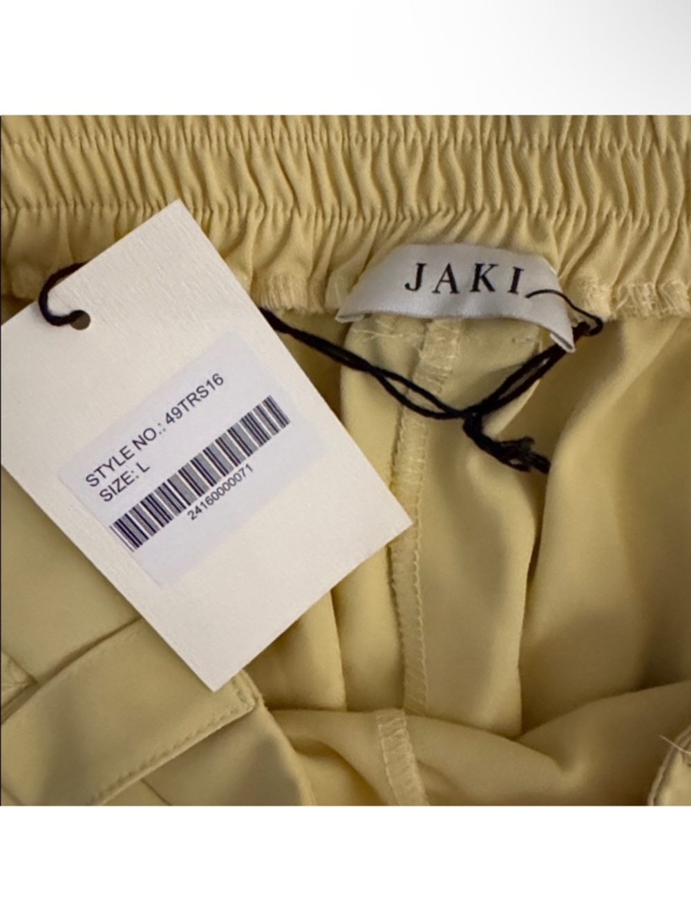 JAKI LONDON Yellow Wide-Leg Trousers - Picture 2 of 4